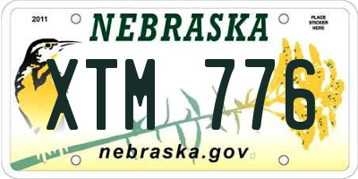 NE license plate XTM776