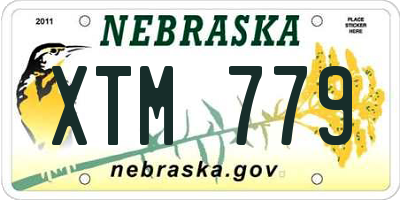 NE license plate XTM779
