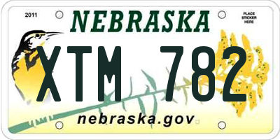 NE license plate XTM782