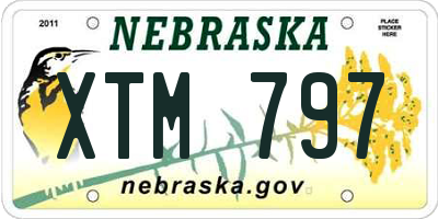 NE license plate XTM797