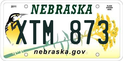 NE license plate XTM873