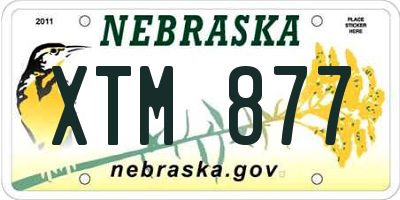 NE license plate XTM877