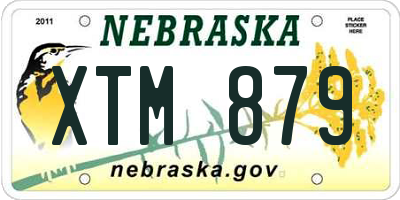 NE license plate XTM879