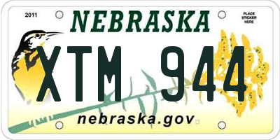 NE license plate XTM944