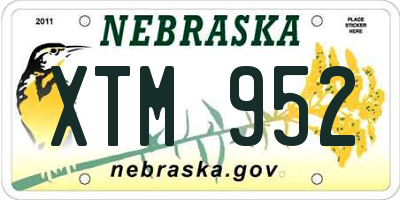 NE license plate XTM952