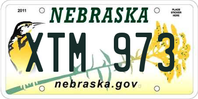 NE license plate XTM973