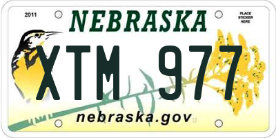 NE license plate XTM977