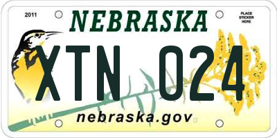 NE license plate XTN024