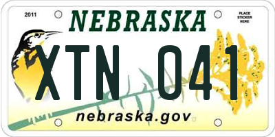 NE license plate XTN041