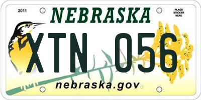 NE license plate XTN056
