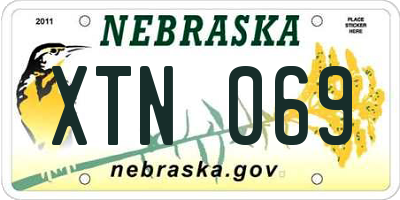 NE license plate XTN069