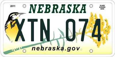 NE license plate XTN074