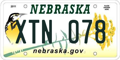 NE license plate XTN078