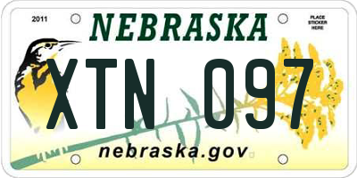 NE license plate XTN097