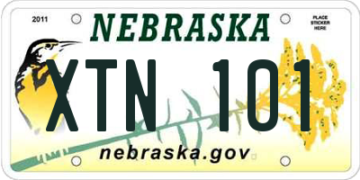 NE license plate XTN101