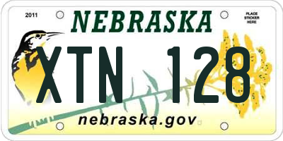 NE license plate XTN128