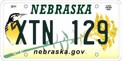 NE license plate XTN129