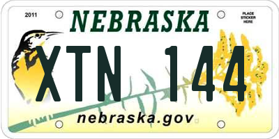NE license plate XTN144