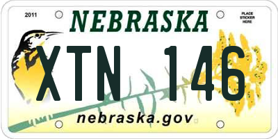 NE license plate XTN146