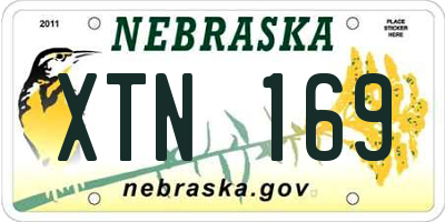 NE license plate XTN169