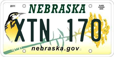 NE license plate XTN170