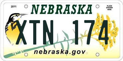 NE license plate XTN174