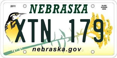 NE license plate XTN179