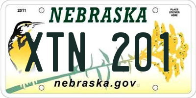 NE license plate XTN201
