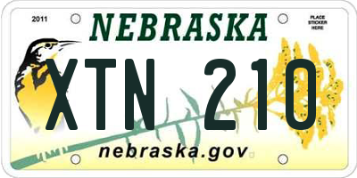 NE license plate XTN210