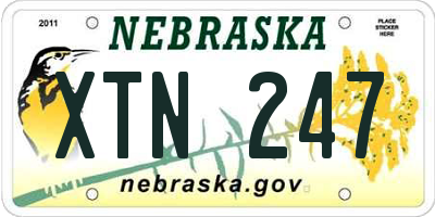 NE license plate XTN247