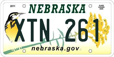 NE license plate XTN261