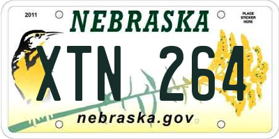 NE license plate XTN264