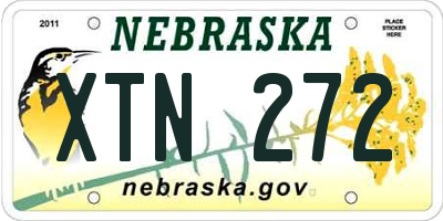 NE license plate XTN272