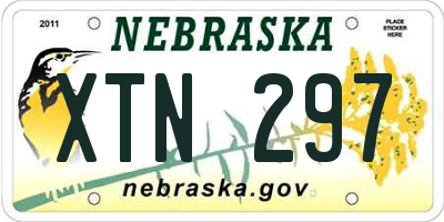 NE license plate XTN297