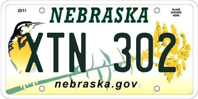 NE license plate XTN302