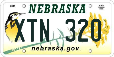 NE license plate XTN320
