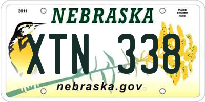 NE license plate XTN338