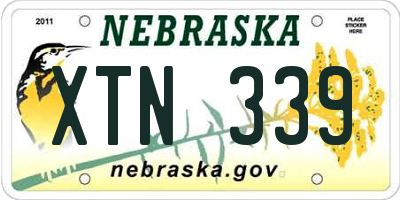 NE license plate XTN339