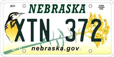 NE license plate XTN372