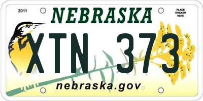 NE license plate XTN373