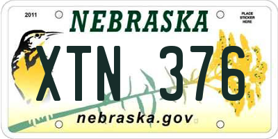 NE license plate XTN376
