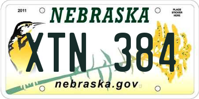 NE license plate XTN384