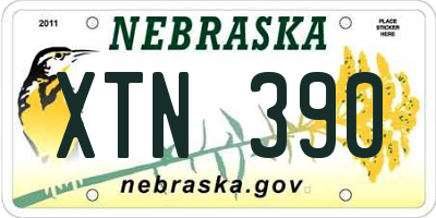 NE license plate XTN390