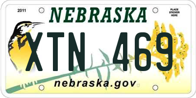 NE license plate XTN469