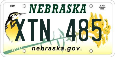NE license plate XTN485