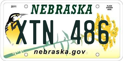 NE license plate XTN486