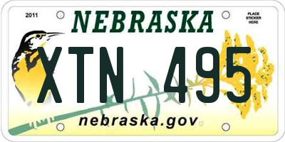NE license plate XTN495