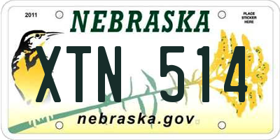 NE license plate XTN514