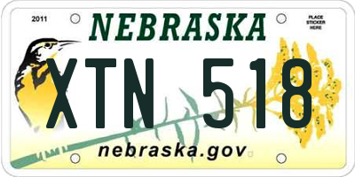 NE license plate XTN518