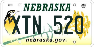 NE license plate XTN520